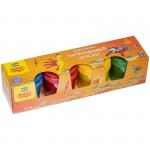 Краски пальчиковые Мульти-Пульти "Морские приключения Енота", 04  цв., 440 г, классические, картон, ПК_10238