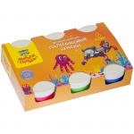 Краски пальчиковые Мульти-Пульти "Морские приключения Енота", 06  цв., 360 г, флуоресц., картон, ПК_10243