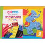 Пластилин ArtSpace, 08  цветов, со стеком, картон, PL08_16710