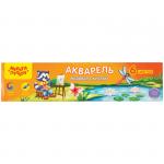 Акварель Мульти-Пульти "Приключения Енота", медовая, 06  цветов, с кистью, картон, АК_19708