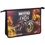 Папка для труда 2 отделения, А4, ArtSpace "Мотобайки", пластик, на молнии, ПТ-Р115_15605