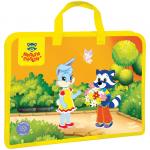 Папка с ручками А4 Мульти-Пульти "Енот и Зайка", пластик, 40мм, ПТ_19712