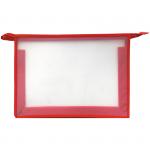 Папка для тетрадей 1 отделение, А4, ArtSpace прозрачная/красная, пластик, на молнии, ПТ850_3406