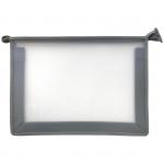 Папка для тетрадей 1 отделение, А4, ArtSpace прозрачная/серая, пластик, на молнии, ПТ850_3405