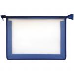 Папка для тетрадей 1 отделение, А4, ArtSpace прозрачная/синяя, пластик, на молнии, ПТ850_3407