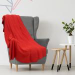 Плед "Экономь и Я" Красный 150х180 см, пл. 180 г/м?, 100% п/э