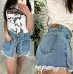 Джинсовая юбка-шорты LE RUSH