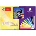 Пастель художественная  "Петербургская", 09 цветов, картон. упак., 01С-405