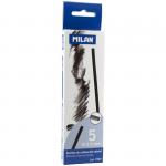 Уголь натуральный Milan, круглый, диаметр 3-5 мм, набор 5 шт., картон. упак., 7800