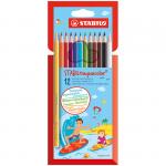 Карандаши акварельные "AquaColor", 12 цв., картон, европодвес, 1612-6