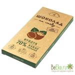 Горький шоколад на меду 70% с фундуком