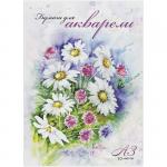Папка для акварели 10л. А3, ArtSpace "Ромашки", блок рис.бум. 180 г/м2, Па10А3_019