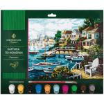 Картина по номерам Greenwich Line "Пристань" A3, с акриловыми красками, картон, европодвес, KT_14823