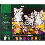 Картина по номерам Greenwich Line "Три котенка" A3, с акриловыми красками, картон, европодвес, KT_14829