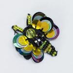 Аппликация пришивная Пчела разноцветная, 5*4см