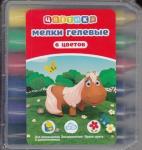 Цветик Набор гелевых мелков, 6 цветов, пластиковая упаковка