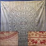 Покрывало SEI-3104-DB Слоны и орнамент 230х210см