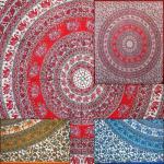 Покрывало SEI-3096-5-DB Слоны по кругу с точками Орнамент 240х210см хлопок