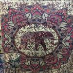 Покрывало SEI1-6100 двойное Слон в кругу орнамент хлопок 220х230см