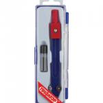 Готовальня ПИФАГОР 2 предмета: циркуль 110мм, грифель , пенал с подвесом, 210237