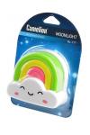 Ночник Camelion NL-177 1W 3LED 85x75x60 Радуга  220V, пластик, выкл.