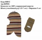 Комплект шлем 869 +варежки 836