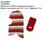 Комплект шлем 869 +варежки 836