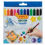 Набор фломастеров для ткани "Decor textil" 12 цв., картон. уп., европодвес, 1410