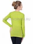 NORVEG серия Soft Teens - "нежная кожа". Футболка с длинным рукавом для девочек, цвет лайм
