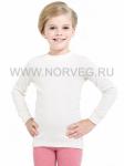 NORVEG серия Soft - "нежная кожа". Футболка  детская с длинным рукавом unisex, цвет молочный