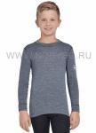 NORVEG серия Soft Teens - "нежная кожа". Футболка с длинным рукавом для мальчиков, цвет серый