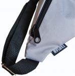 Сумка поясная Серая с черным