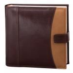 *Фотоальбом BRAUBERG на 200 фото 10*15 см, под гладкую кожу, бум. стр, застежка, темно-коричн, 390479