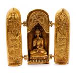 Алтарь с Буддой BRN9015-G Дарующий защиту и просветление Бронза h-18см 1,235кг