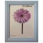 Рамка премиум 21*30см, дерево, багет 26 мм, Linda, голубая, 0065-8-0015