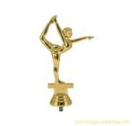 Статуэтка Гимнастика, цвет золото, 14 см, без постамента