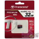 MicroSD 32GB Transcend Premium Class 10 UHS-1 без адаптера