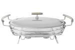 Блюдо с подогревом Перле, овальное, крышка