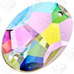 Блистер ASFOUR 505 OVAL col.CRYSTAL AB 10мм (72шт.)