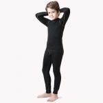 Комплект: футболка с длинным рукавом и круглым воротом, штанишки. Unisex. Цвет черный