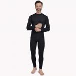 Комплект: футболка мужская с длинным рукавом и круглым воротом, кальсоны. Цвет серый меланж