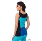 Топ комбинированный трехцветный на бретелях