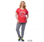 Топ покроя "кимоно" с округлым вырезом горловины,на полочке принт