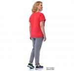 Топ покроя "кимоно" с округлым вырезом горловины,на полочке принт