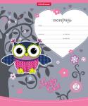 Тетрадь школьная  Lucky Owl, 12 листов, линейка (в плёнке по 10 шт.)