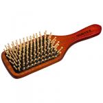 Расческа деревянная, массажная, 20х6х3,5 см, "прямоугольник", с деревянными зубчиками "VORTEX" / 30