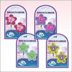 Н-р из 2-х крючков "Цветы с бабочкой"  4 цв*