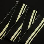 Подвяз (манжет) черный/желтый/серебро 5*105 см