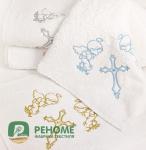 *Полотенце махровое Крестильное Турция, 22/243,  100*100, банное