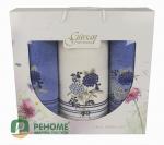 Набор полотенец махровых Гюрсан Турция, 22/302, Малина, 3 предмета 50*90 - 2 шт+70*140